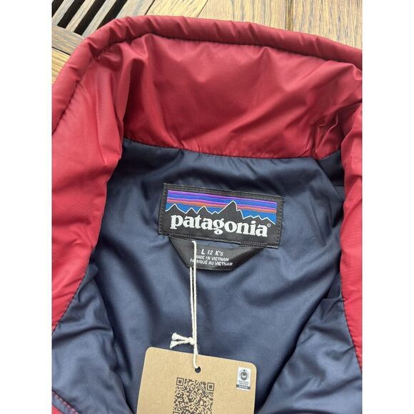 Patagonia Kid's Nano Puff Brick Quilt Wax Red Winter Jacket Size Large (12) - Picture 2 of 6